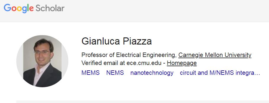 Prof. Piazza's Scholar Profile